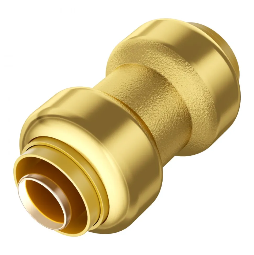 VEVOR Pipe Fittings, 3/4" 12PCS Brass Pipe Fittings, Straight-Through Push-Fit Pipe Connector Brass Air Fittings, Heavy Duty Plumbing Fittings Adapter for Heating/Shower Systems, Water Pipes