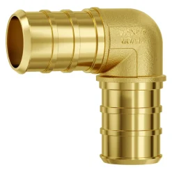 VEVOR Pipe Fittings, 1/2" 50PCS Brass Pipe Fittings, Clamp-style Elbows Pipe Connector Brass Air Fittings, Heavy Duty Plumbing Fittings Tube Adapter for Heating/Shower Systems, Outdoor Water Pipes