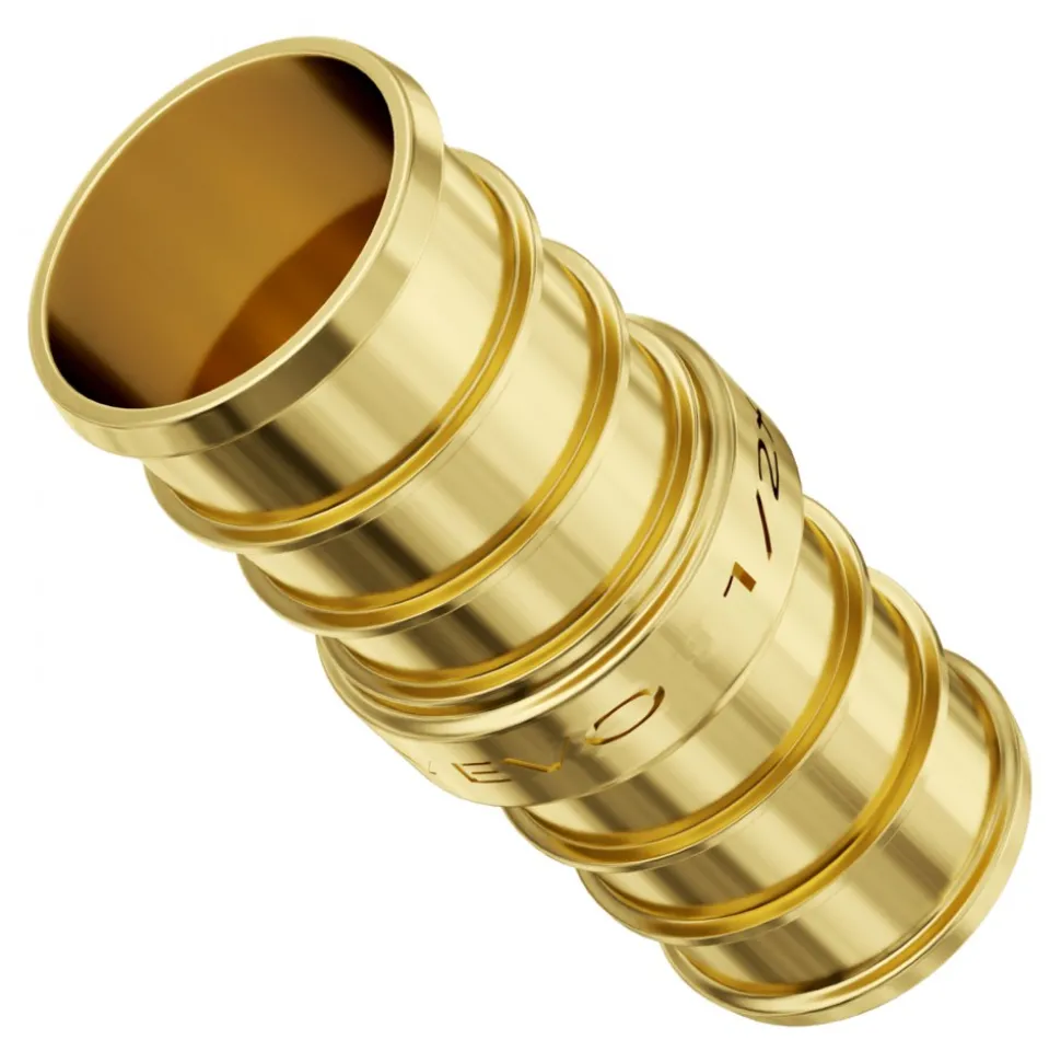 VEVOR Pipe Fittings, 1/2" 45PCS (15xStraight, 15xElbows, 15xTees) Brass Pipe Fittings, Push-Fit Pipe Connector Brass Air Fittings, Plumbing Fittings Adapter for Heating/Shower Systems, Water Pipes