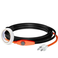 VEVOR Pipe Heating Cable, 9FT 7W/FT Heat Tape for Pipes with Built-in Thermostat, Water Pipe Heat Cable Protects PVC Hose, Metal and Plastic Pipe from Freezing