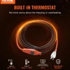 VEVOR Pipe Heating Cable, 3FT 7W/FT Heat Tape for Pipes with Built-in Thermostat, Water Pipe Heat Cable Protects PVC Hose, Metal and Plastic Pipe from Freezing