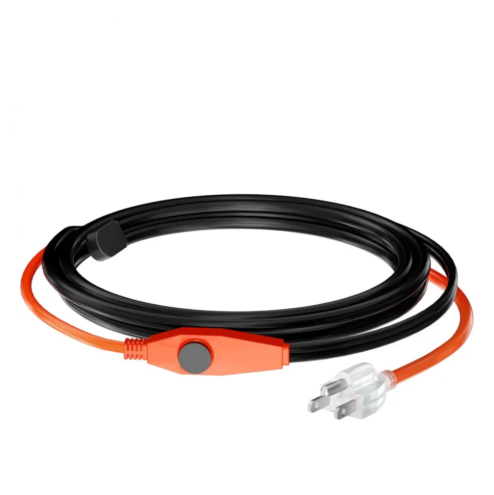 VEVOR Pipe Heating Cable, 3FT 7W/FT Heat Tape for Pipes with Built-in Thermostat, Water Pipe Heat Cable Protects PVC Hose, Metal and Plastic Pipe from Freezing