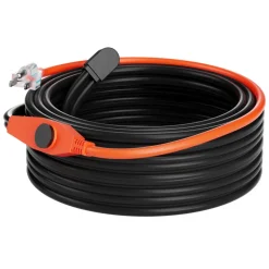 VEVOR Pipe Heating Cable, 60FT 7W/FT Heat Tape for Pipes with Built-in Thermostat, Water Pipe Heat Cable Protects PVC Hose, Metal and Plastic Pipe from Freezing