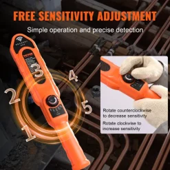 VEVOR Pipe Locators, 100ft/30m PVC Pipe Locators Underground, IP67 Waterproof Pipe Blockage Detector with Adjustable Sensitivity, Sewer Wall Scanner Plumbing Tool for PVC Plastic Metal Water Pipes