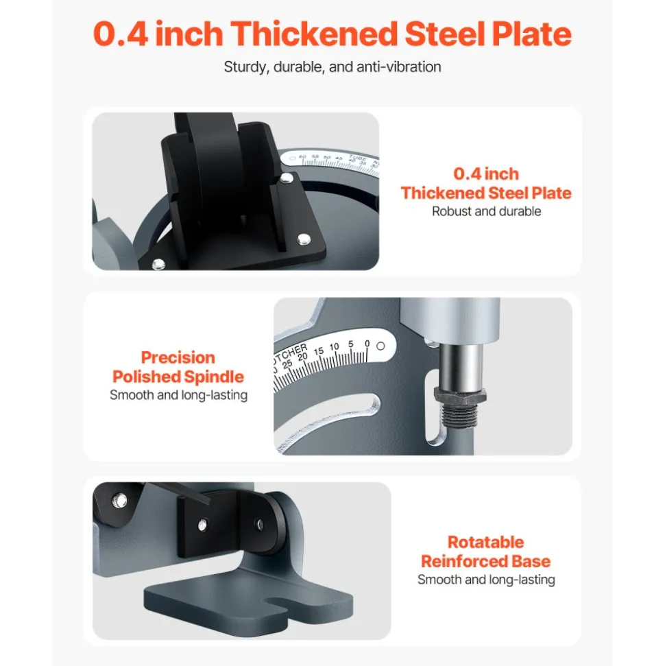 VEVOR Pipe Notcher, Tubing Notcher for 1/2 to 2-inch Pipes, Pipe & Tube Notcher with 0 to 60° Adjustable Angle for Metal, PVC, Wood Pipes, Ideal for Repair Shops, Home Projects, Metalworking