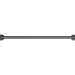 VEVOR Pipe Stair Handrail, 3FT Staircase Handrail, 440LBS Load Capacity Carbon Steel Pipe Handrail, Industrial Pipe Handrail with Wall Mount Support, Round Corner Wall Handrailings for Indoor, Outdoor