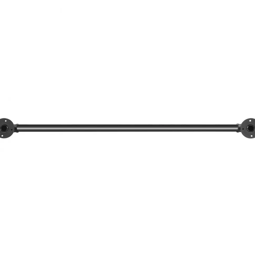 VEVOR Pipe Stair Handrail, 3FT Staircase Handrail, 440LBS Load Capacity Carbon Steel Pipe Handrail, Industrial Pipe Handrail with Wall Mount Support, Round Corner Wall Handrailings for Indoor, Outdoor