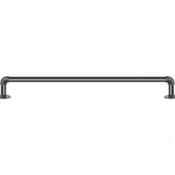 VEVOR Pipe Stair Handrail, 2FT Staircase Handrail, 440LBS Load Capacity Carbon Steel Pipe Handrail, Industrial Pipe Handrail with Wall Mount Support, Round Corner Wall Handrailings for Indoor, Outdoor