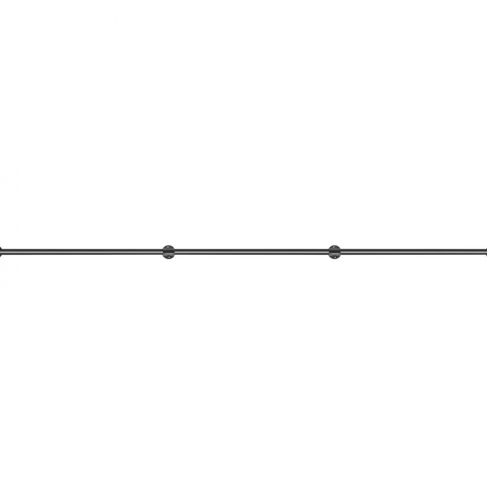 VEVOR Pipe Stair Handrail, 10FT Staircase Handrail, 440LBS Load Capacity Carbon Steel Pipe Handrail, Industrial Pipe Handrail with Wall Mount Support, Round Corner Wall Handrailing for Indoor, Outdoor