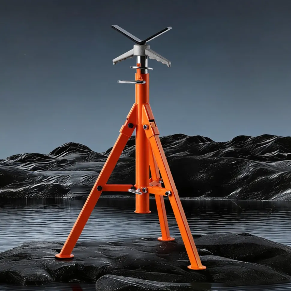 VEVOR Pipe Stand, 2500LBS Heavy Duty Pipe Stands, 27.2"-52" Height Adjustable V Head Pipe Stand, 45# Steel Folding Stand for 1/2-12 inches Pipes