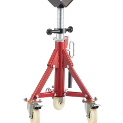 VEVOR Pipe Stand, V Head Pipe Stand Adjustable Height 20-37 Inch, 2500LBS Pipe Stands with Casters, Folding Portable Pipe Stands for 1/8 to 12 Inch Pipe Supporting