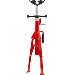 VEVOR Pipe Stand with 4-Ball Transfer V-Head and Folding Legs, 1500LBS Capacity Welding Pipe Stand Adjustable Height 28-52IN 1107A-type Pipe Stand for Welding