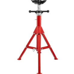 VEVOR Pipe Stand with 4-Ball Transfer V-Head and Folding Legs, 1500LBS Capacity Welding Pipe Stand Adjustable Height 28-52IN 1107A-type Pipe Stand for Welding