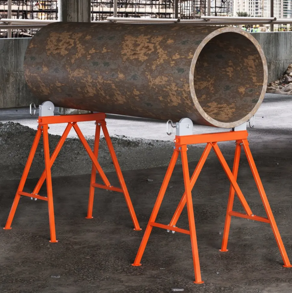 VEVOR Pipe Stand with Roller Head, Heavy Duty 2500 LBS Load Capacity, Suitable for 2-36 inches Pipes, 45# Steel Roller Pipe Stand for Welding