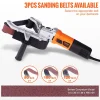 VEVOR Pipe Tube Polisher Sander, 1000W Pipe Belt Sander with 6 Variable Speeds 1100-3200rpm, Professional Belt Sander Grinding Machine with 3PCS Sanding Belts for Burnishing Finishing Rust Removal