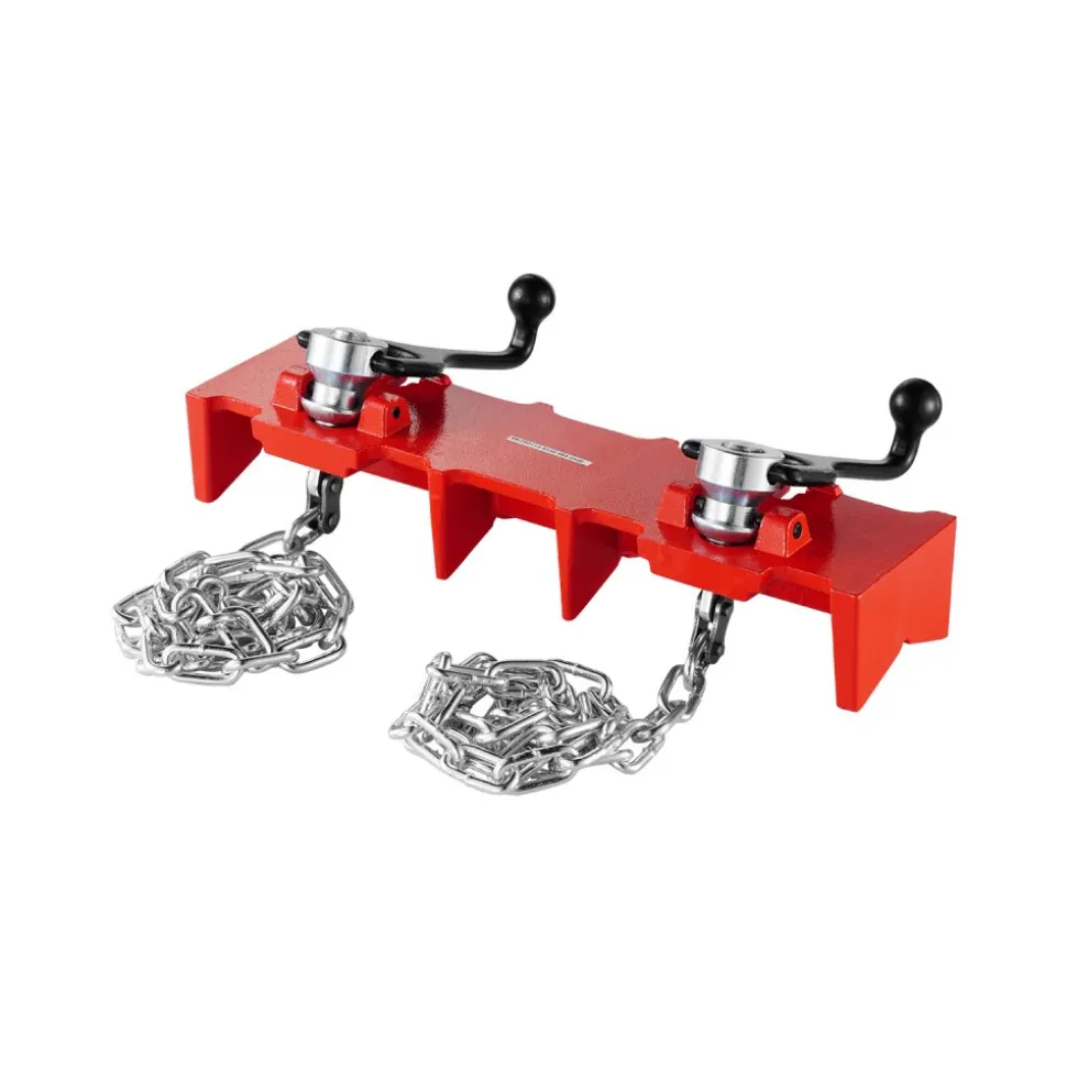 VEVOR Pipe Welding Vise, 1/2" to 8" Pipe Welding Clamp with Dual Chains & Crank Handles, Heavy-Duty Cast Iron Welding Vise for a Variety of Pipes