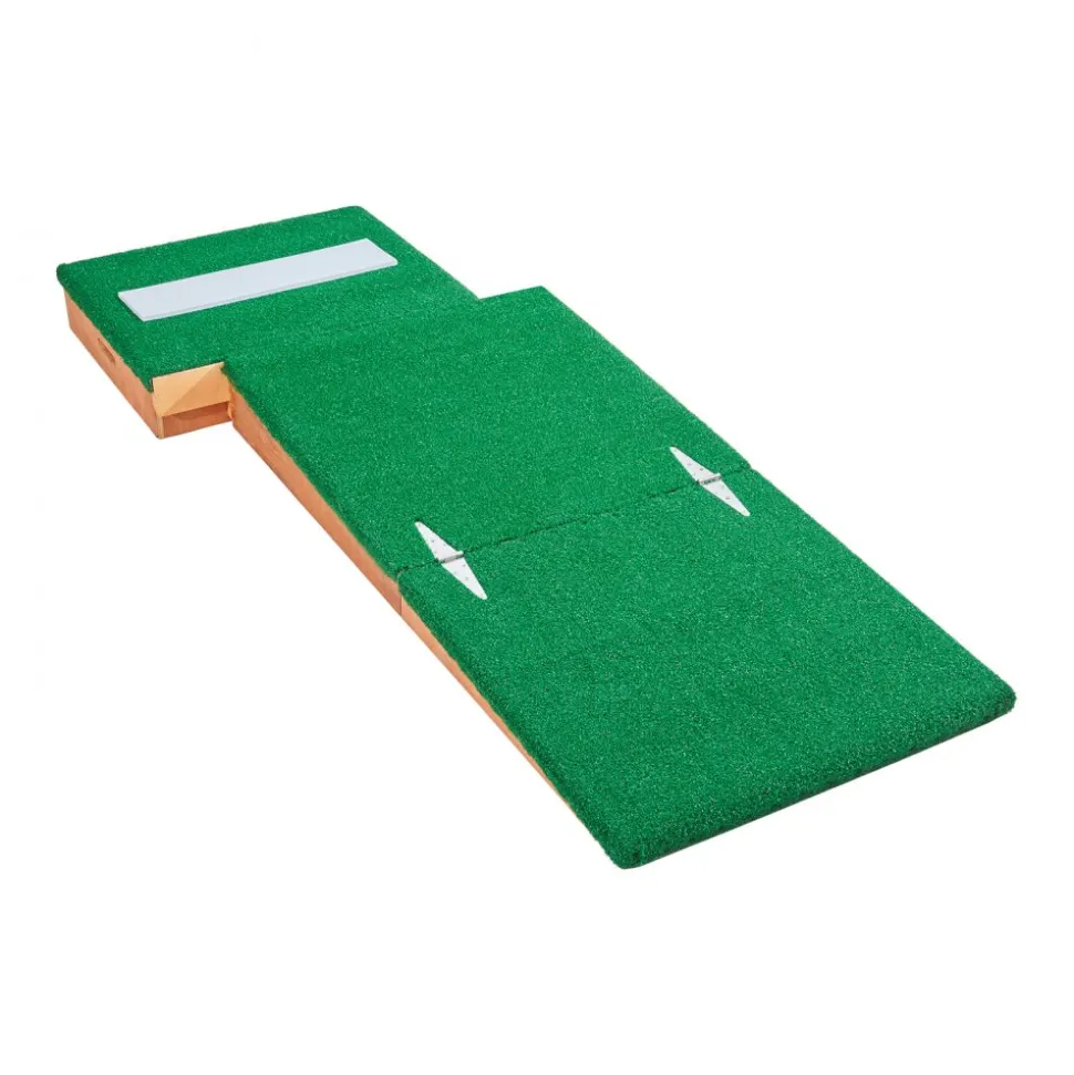 VEVOR Pitching Mound, Portable Baseball Pitcher's Mound, 85 in Indoor Outdoor Pitching Practice and Training Equipment, Softball Pitching Aids with Antifade Turf, Pitching Rubber, Adjustable Base