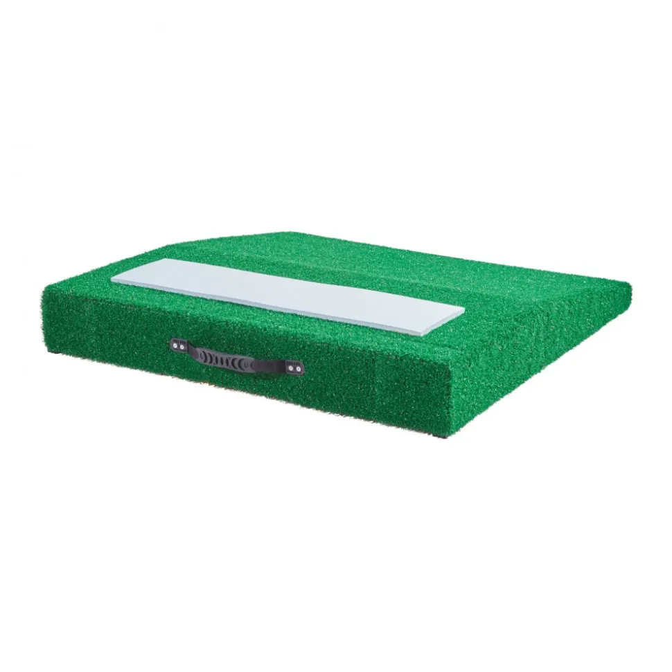 VEVOR Pitching Mound, Portable Baseball Pitcher's Mound, 31 in Indoor Outdoor Pitching Practice and Training Equipment, Softball Pitching Aids with Antifade Turf, Pitching Rubber, Carry Handle