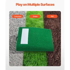 VEVOR Pitching Mound, Portable Baseball Pitcher's Mound, 31 in Indoor Outdoor Pitching Practice and Training Equipment, Softball Pitching Aids with Antifade Turf, Pitching Rubber, Carry Handle