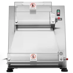 VEVOR Pizza Dough Roller Sheeter, 3-16 Inch Semi-automatic Stainless Steel Pizza Press, Commercial Electric 390W Pasta Maker Machine, 260 pcs Per Hour, Adjustable Thickness, with Dough Press Lid