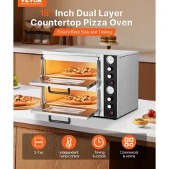VEVOR Pizza Oven Electric, 18