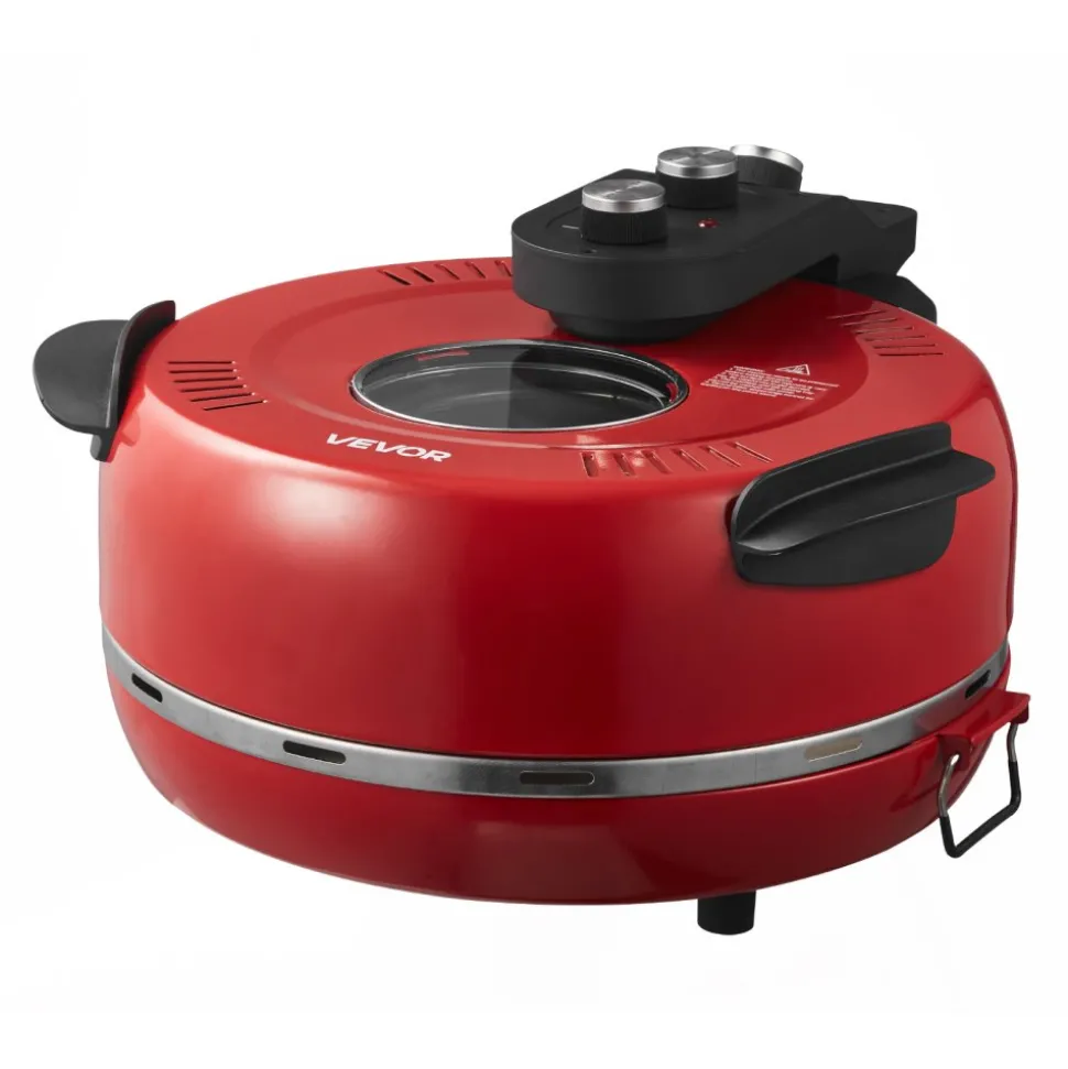 VEVOR Pizza Oven, 14 in Electric Pizza Maker, 1600W Electric Pizzas Cooker with Cordierite Stone, 5-Mode Temperature Control, Viewing Window for Precise Cooking, Heats up to 698 ˚F, for Home Kitchen