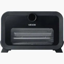VEVOR Pizza Oven, 8 Presets Electric Pizza Ovens Air Fry Combo, 12-Inch Indoor Pizza Maker Smart Knob Control , 750°F Max Temp, IPX4 Waterproof Countertop Pizza Cooker w/Pizza Stone,Fry Basket