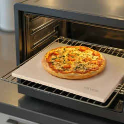 VEVOR Pizza Stone, 16 x 14 x 0.6 Inch Rectangular Cordierite Pizza Stone, Large Baking-Stone with Scraper, 1450℉ Heat-Resistant Cordierite Cooking Stones for Kitchen Bake Oven, BBQ Grilling