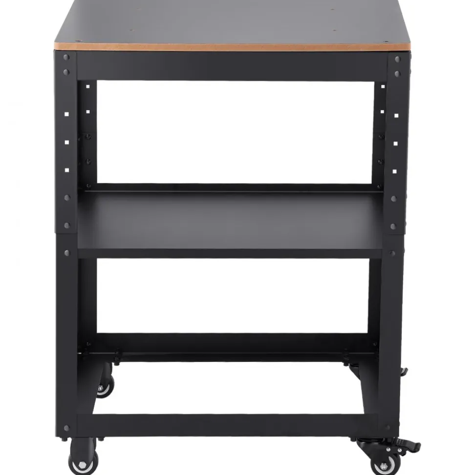 VEVOR Planer Stand, 100 lbs / 45 kg heavy loads, Three-Gear Height Adjustable Thickness Planer Table,with 4 Stable Casters & Storage Space, for most planers, saws, bench-top machines, power tools