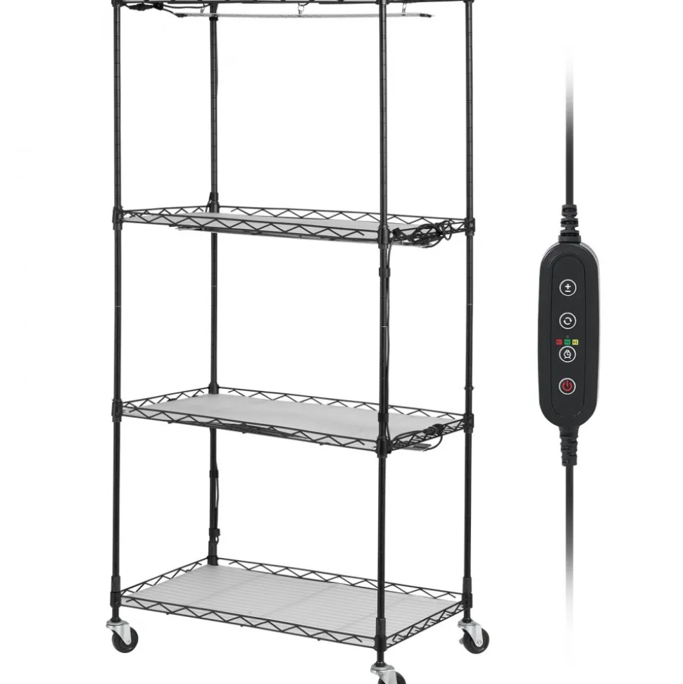 VEVOR Plant Stand with Grow Light, 4-Tier Plant Shelf with 45W Full Spectrum Grow Light, 3 Mode Plant Light with Timer and Wheel for Seed Starting, Metal Grow Light Shelf for Indoor Plants