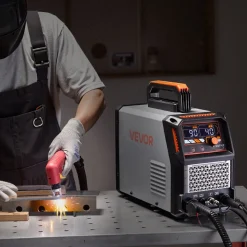 VEVOR Plasma Cutter, 65A Non-Touch Pilot Arc Plasma Cutting Machine Non-High Frequency - with 2T/4T Function & Adjustable PT Time, 110V/220V Dual Voltage Digital Display IGBT Inverter