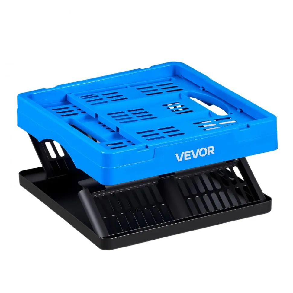 VEVOR Plastic Collapsible Storage Bins, 25L 3 Packs, Stackable Folding Storage Crates with Handles, Holds 22 lbs Per Bin, Foldable Heavy Duty Containers, Space-Saving Baskets, for Home Organizing