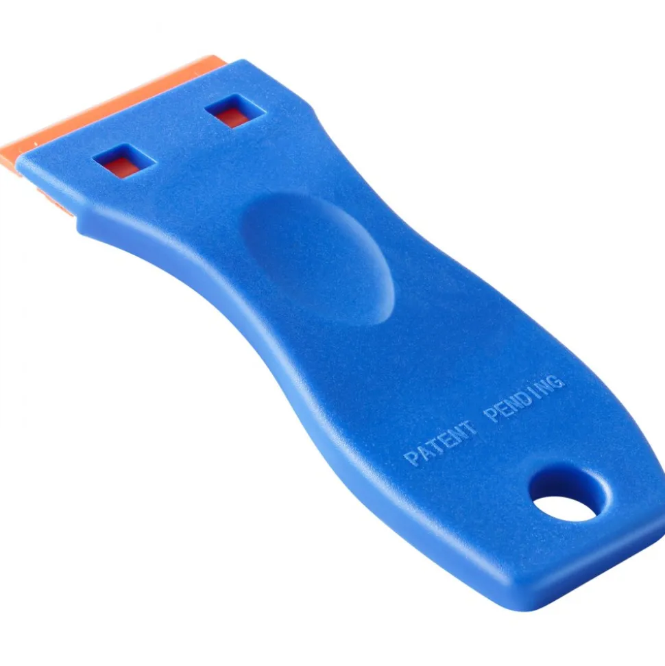 VEVOR Plastic Razor Blade Scraper, 2PCS Scraper Tool, 120PCS Plastic Blades, Cleaning Scraper Remover for Stickers, Decals, Adhesive, Labels, Paint from Glass, Car, Window, Caulk, No Scratches, Blue