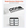 VEVOR Plastic Storage Drawers, 2 Pack Storage Organizer Drawer, 6 Drawers Closet Organization and Storage Dividers, Dresser Organizer Clear Bins for Office Supplies, Craft Rooms, Classrooms and Home