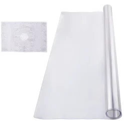 VEVOR Plastic Table Cover, 54 x 54 Inch 2.0 mm Thick Clear Table Protector, Square PVC Desk Mat, Waterproof & Easy Cleaning Desk Pad Tablecloth, for Office Dresser Dining Room Table Night Stand