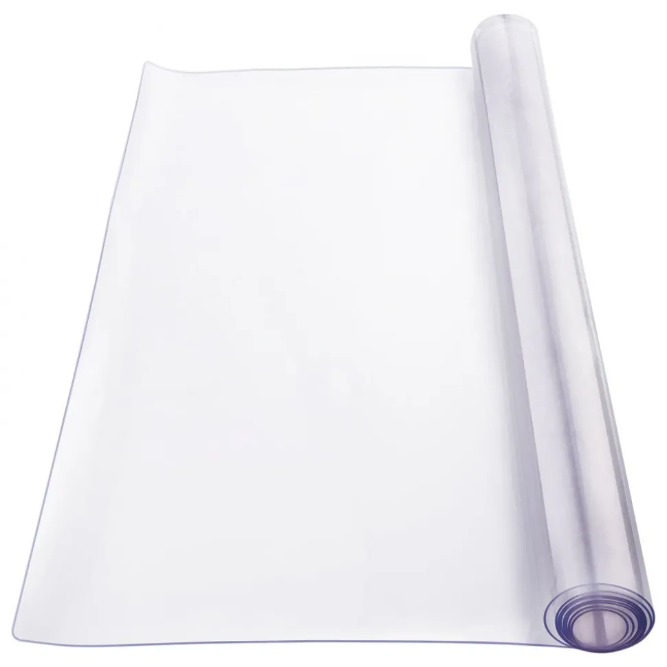 VEVOR Plastic Table Cover, 24 x 96 Inch 1.5 mm Thick Clear Table Protector, Rectangle PVC Desk Mat, Waterproof & Easy Cleaning Desk Pad Tablecloth, for Office Dresser Dining Room Table Night Stand