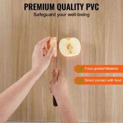 VEVOR Plastic Table Cover, 54 x 54 Inch 1.5 mm Thick Clear Table Protector, Square PVC Desk Mat, Waterproof & Easy Cleaning Desk Pad Tablecloth, for Office Dresser Dining Room Table Night Stand
