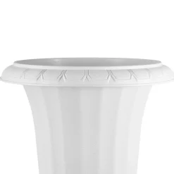 VEVOR Plastic Urn Planters, 9.8 x 16.5 Inch, 2 Pack White Classic Flower Pots Front Porch Planters, Indoor & Outdoor Vase for Wedding, Party, Event, Home, Stage, Garden, Balcony, Patio Decoration