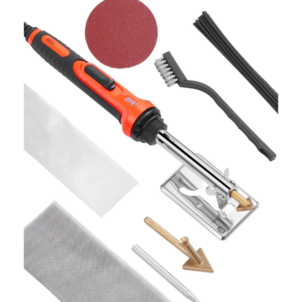VEVOR Plastic Welder Kit, 60W/100W Dual-Power Plastic Welding Soldering Iron with 3 Welding Tips and 20 Welding Rods, Professional Plastic Repair Welding Tool for Car Bumper, Kayaks, Toys, Electronics