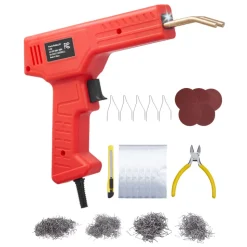 VEVOR Plastic Welder, 100W Plastic Welding Gun with 800PCS Hot Staples, Professional Hot Staple Welding Gun, Plastic Car Bumper Repair Kit with LED Light for Kayak, Toys, Plastic Crack Repair