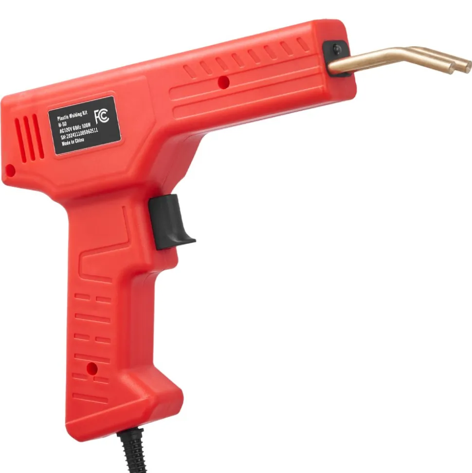 VEVOR Plastic Welder, 100W Plastic Welding Gun with 800PCS Hot Staples, Professional Hot Staple Welding Gun, Plastic Car Bumper Repair Kit with LED Light for Kayak, Toys, Plastic Crack Repair
