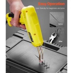 VEVOR Plastic Welding Kit, 220W Plastic Welder Gun with 800PCS Hot Staples & 56PCS Welding Rods, Professional Hot Staple Welding Gun with LED Light, Carrying Case for Kayak, Toys, Car Bumper Repair