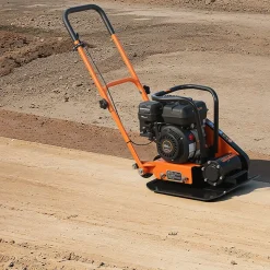VEVOR Plate Compactor, 6.5 HP 196CC Gas Engine, 5600 VPM Vibrating Ground Rammer, 2360 lbs Compaction Force, 20.1 x 15 in Plate, Walk Behind Compactor for Paver Landscaping, Asphalt, Foundation, Soil