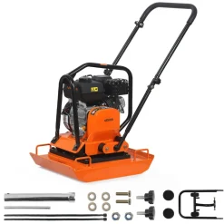 VEVOR Plate Compactor, 2.8 HP 98CC Gas Engine 5,250 RPM, 1,920 lbs Force Vibratory Compaction Tamper with 18.7 x 11.8 inch Plate for Walkways, Patios, Asphalts, Paver Landscaping, EPA Compliant
