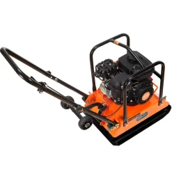 VEVOR Plate Compactor, 6.5 HP 196CC Gas Engine, 5700 VPM Vibrating Ground Rammer, 4047 lbs Compaction Force, 21 x 16 in Plate, Walk Behind Compactor for Paver Landscaping, Asphalt, Foundation, Soil