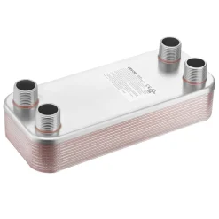 VEVOR Plate Heat Exchanger, 5 x 12 in Brazed Plate Water to Water Heat Exchanger with 20 Plates, Mounting Bracket, Sturdy Stainless Steel Construction, 170-330K BTU for Boiler, Radiant Floor Heating