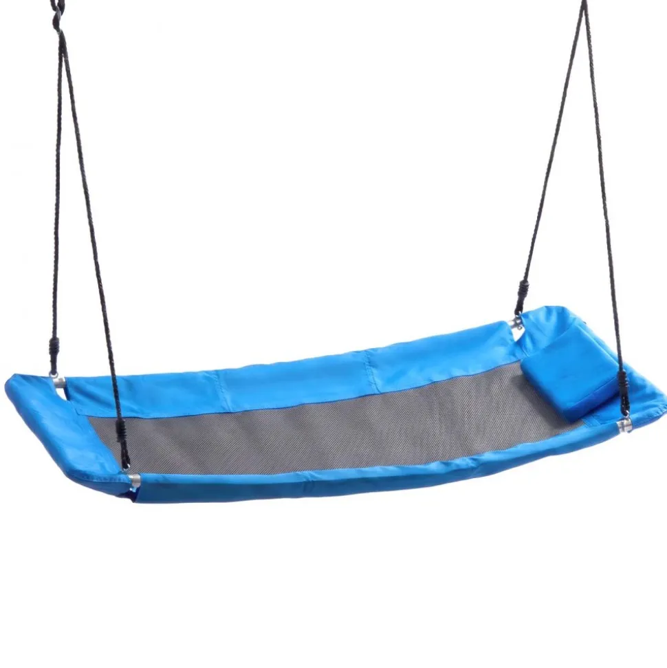 VEVOR Platform Tree Swing for Kids and Adults 700 lbs 60" Rectangle Blue, for Backyard Outdoor & Indoor, 900D Oxford Fabric Giant Seat with 2 Hanging Straps, Adjustable Ropes and Curved Edge Design