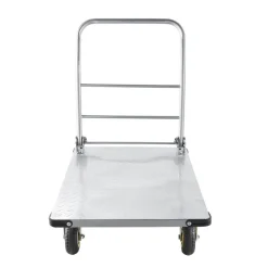 VEVOR Platform Truck, 2000 lbs Capacity, Heavy Duty Steel Flatbed Cart with Swivel Wheels and Handle, Foldable Platform Hand Push Truck Dolly, for Groceries, Garage, Warehouse, 35.4 x 23.6 x 35.4 in
