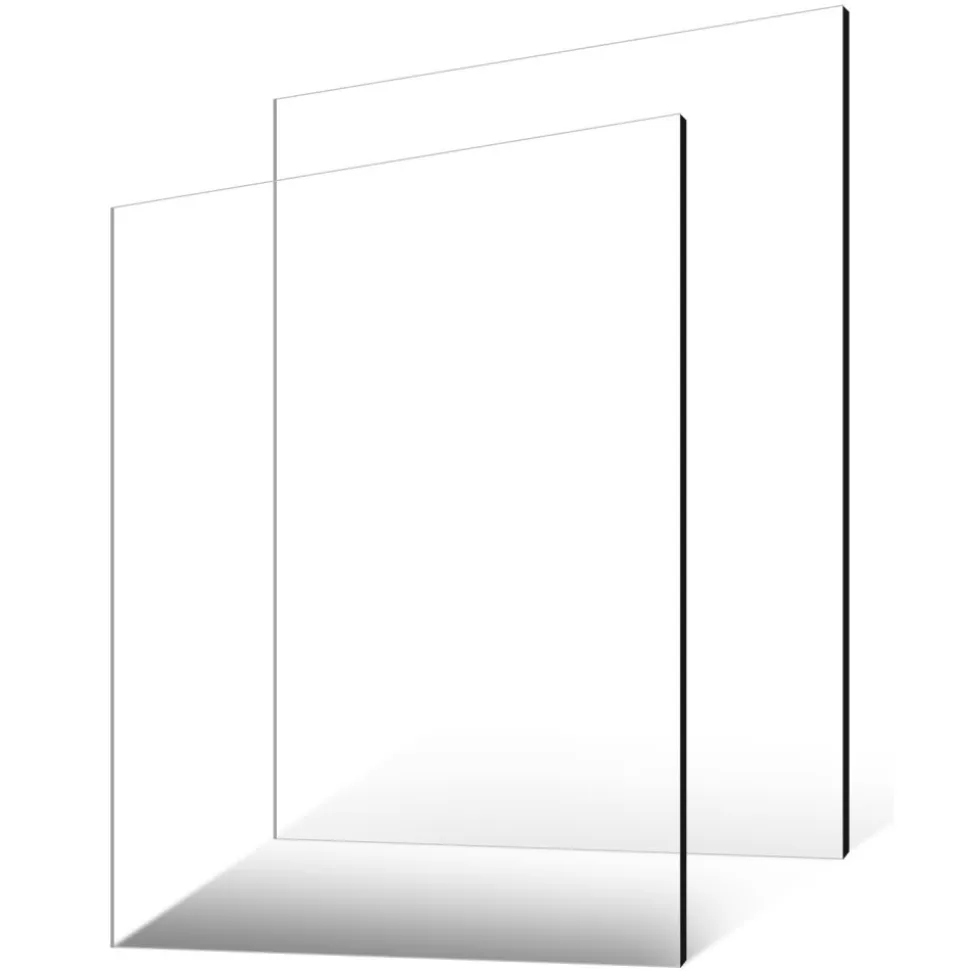 VEVOR Plexiglass Acrylic Sheet, 2-Pack Plastic Sheets, 24 x 36 Inch 1/4 Inch Thick Clear Plastic Cast Transparent Glass for Crafting Projects, Replacement Picture Frame Glass, DIY Display, Easy to Cut
