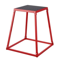VEVOR Plyometric Jump Boxes, 12/18/24/30 Inch Plyo Box, Platform and Jumping Agility Box, Anti-Slip Fitness Exercise Step Up Box Set for Home Gym Training, Conditioning Strength Training, Red